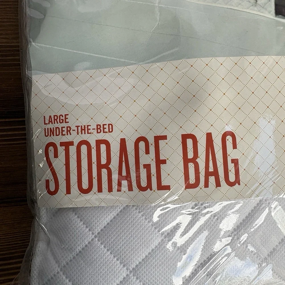 Martha Stewart Everyday Under Bed Storage Bag‎ Large White Zip Organizer New